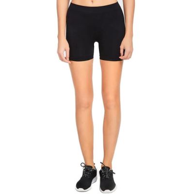 Seamless Basic Plain Tight Mini Sexy Shorts Stretch Black